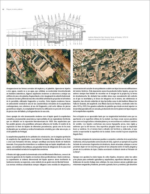 Una página del artículo sobre tejados andaluces