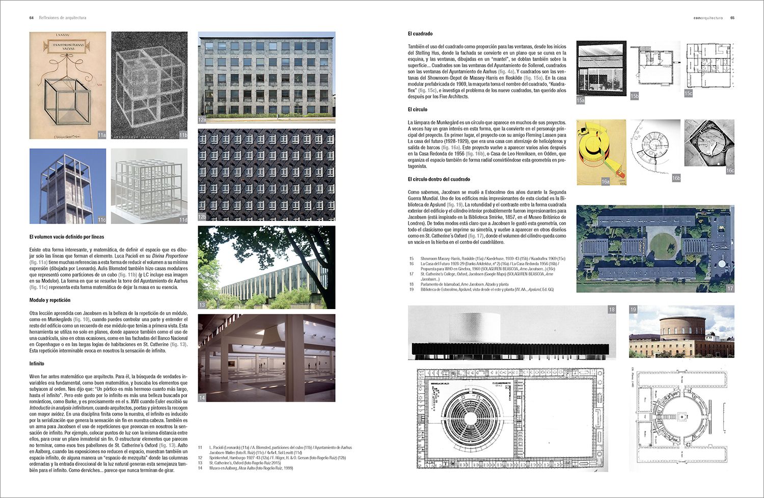 Pliego 2 en la revista conarquitectura del artículo sobre la arquitectura nórdica de Arne Jacobsen y las matemáticas
