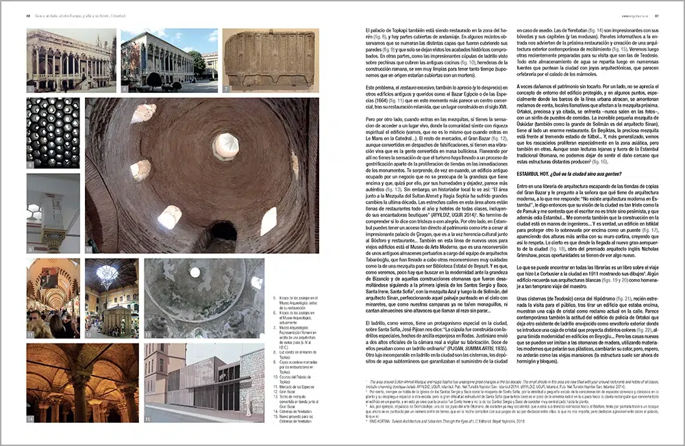 Vista de dos páginas del artículo sobre Estambul en la revista ca72