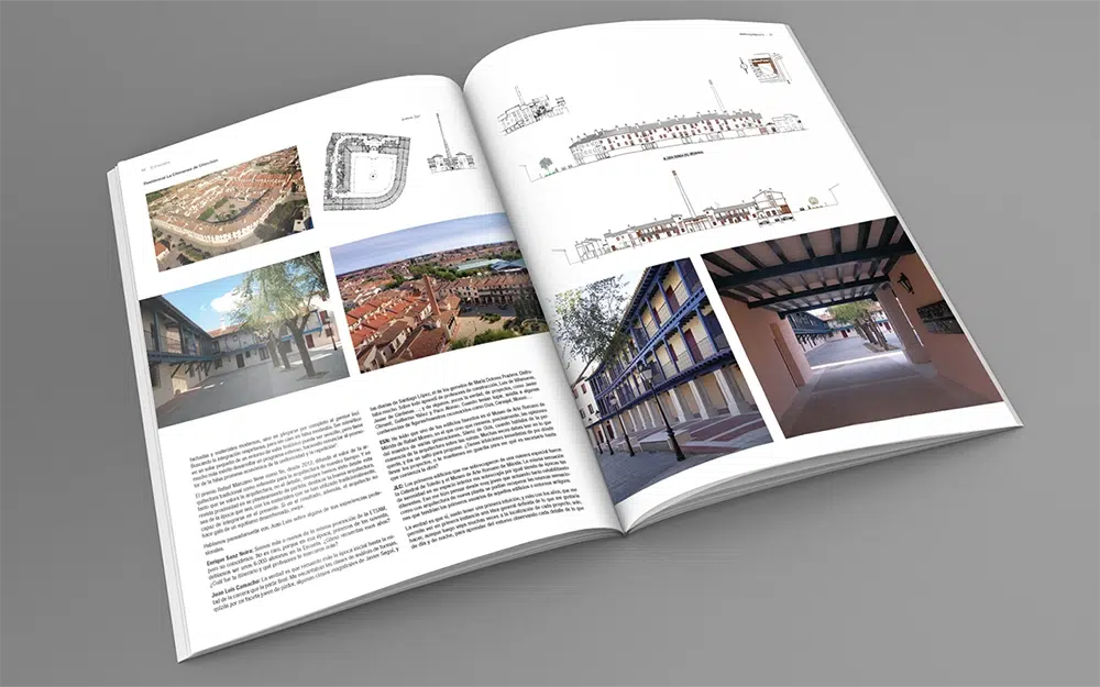 Vista de dos páginas de la revista en papel conarquitectura 93: envolvente suelo-pared-cubierta