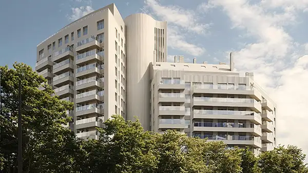 FAVEKER redefine la envolvente del edificio de Campanar con una fachada ventilada cerámica